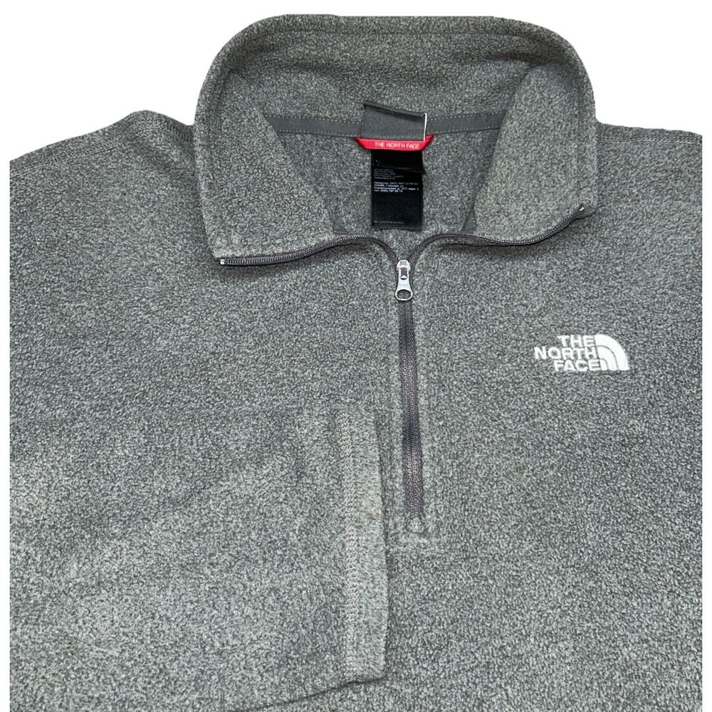 The North Face Sweater Mens Large Gray Quarter Zip Fleece Outdoors‎